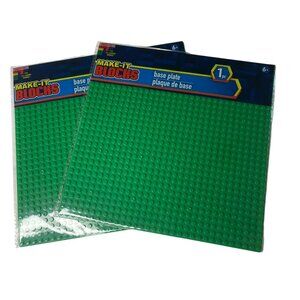 Construction Block Base Plates Set 2 Green 32 x 32 Studs u Compatible Major Bran